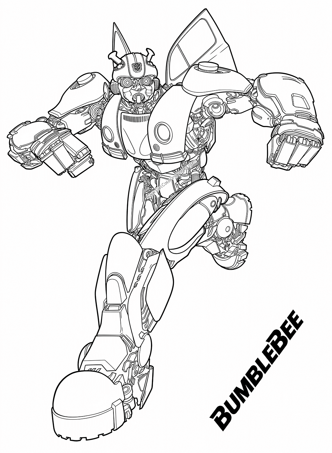 Autobot Bumblebee Coloring Page - Free Printable Coloring Pages