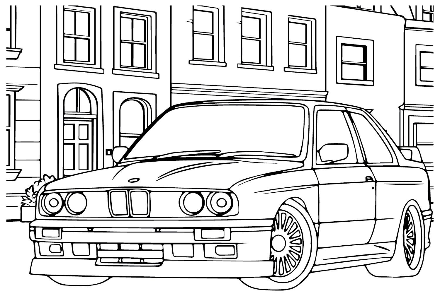 BMW E30 M3 Página para colorear de BMW