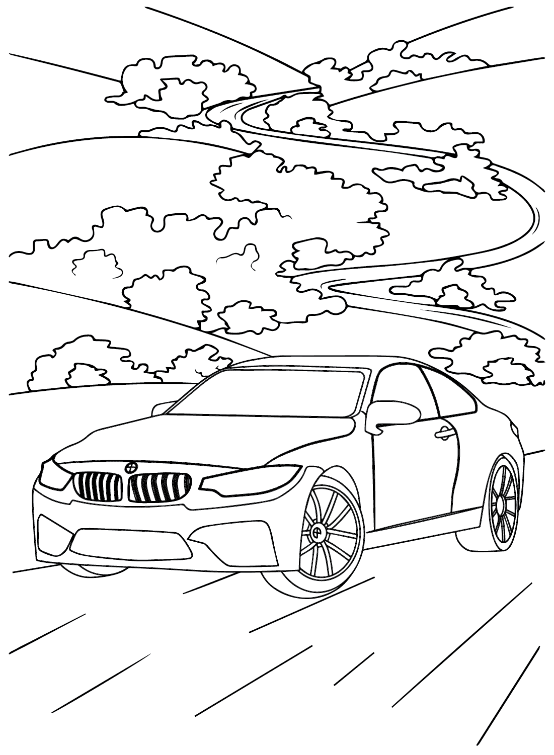 Página para colorir BMW M4 da BMW