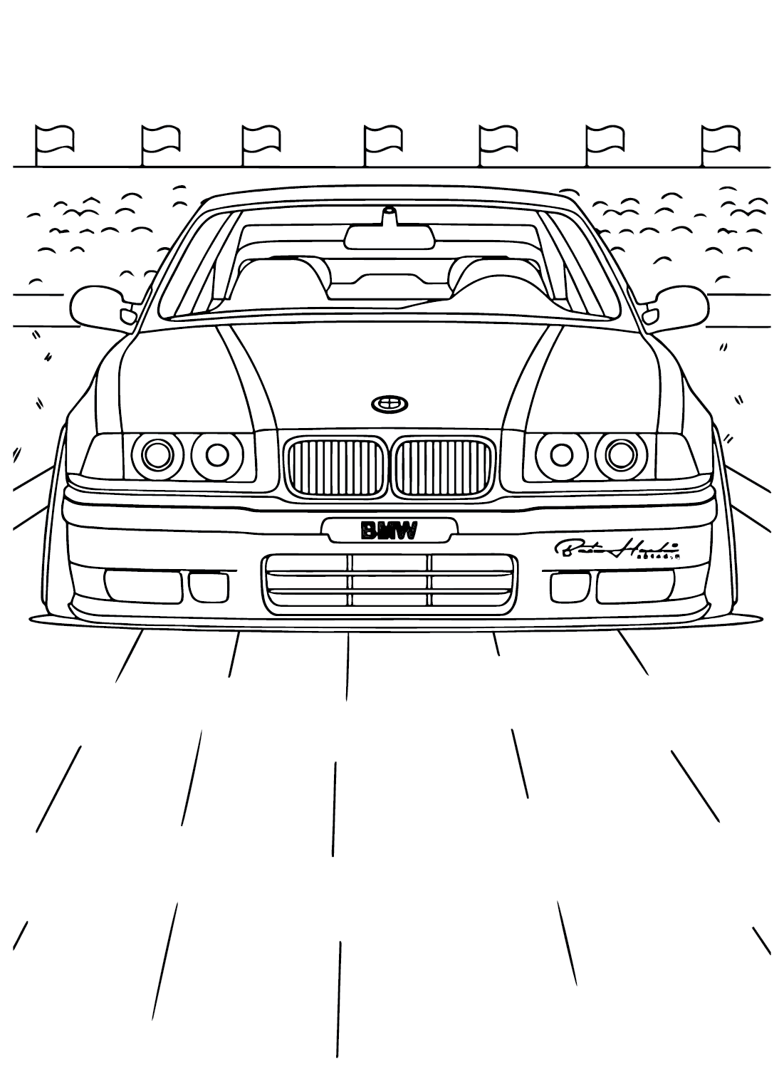 Página para colorear BMW Sports Beha de BMW