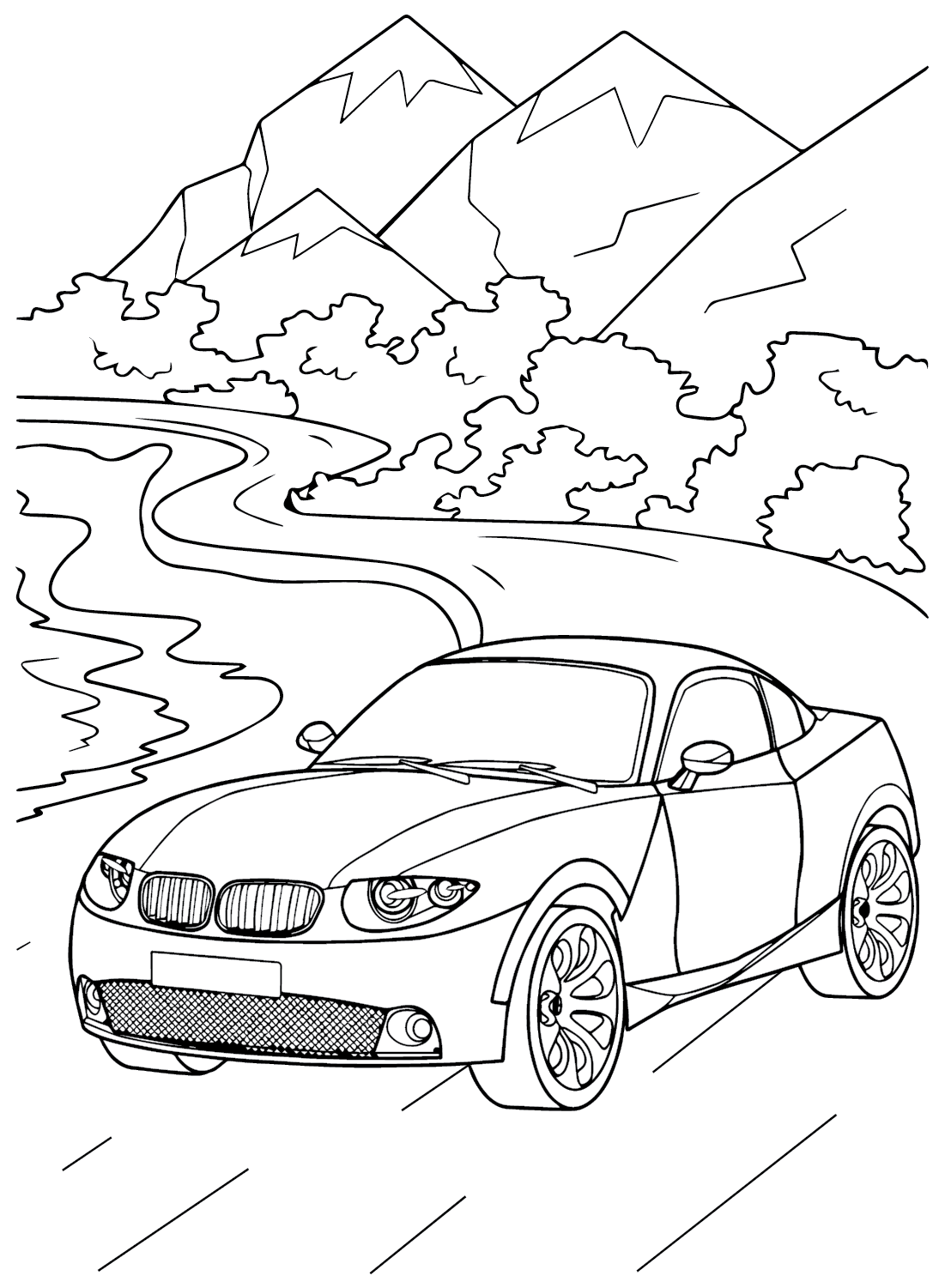 BMW X-Coupé Malvorlage von BMW
