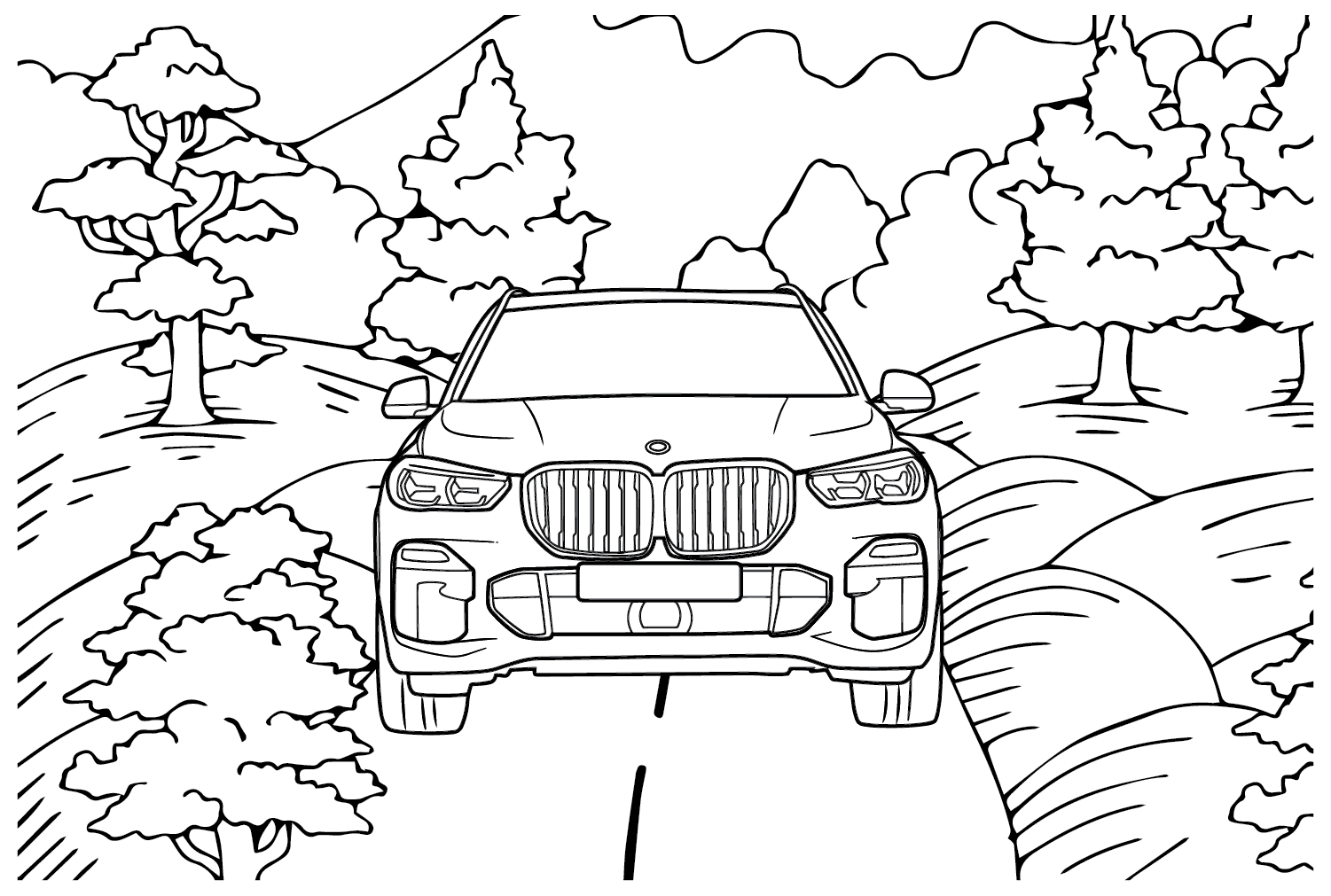 Imagens do BMW X5 para colorir da BMW