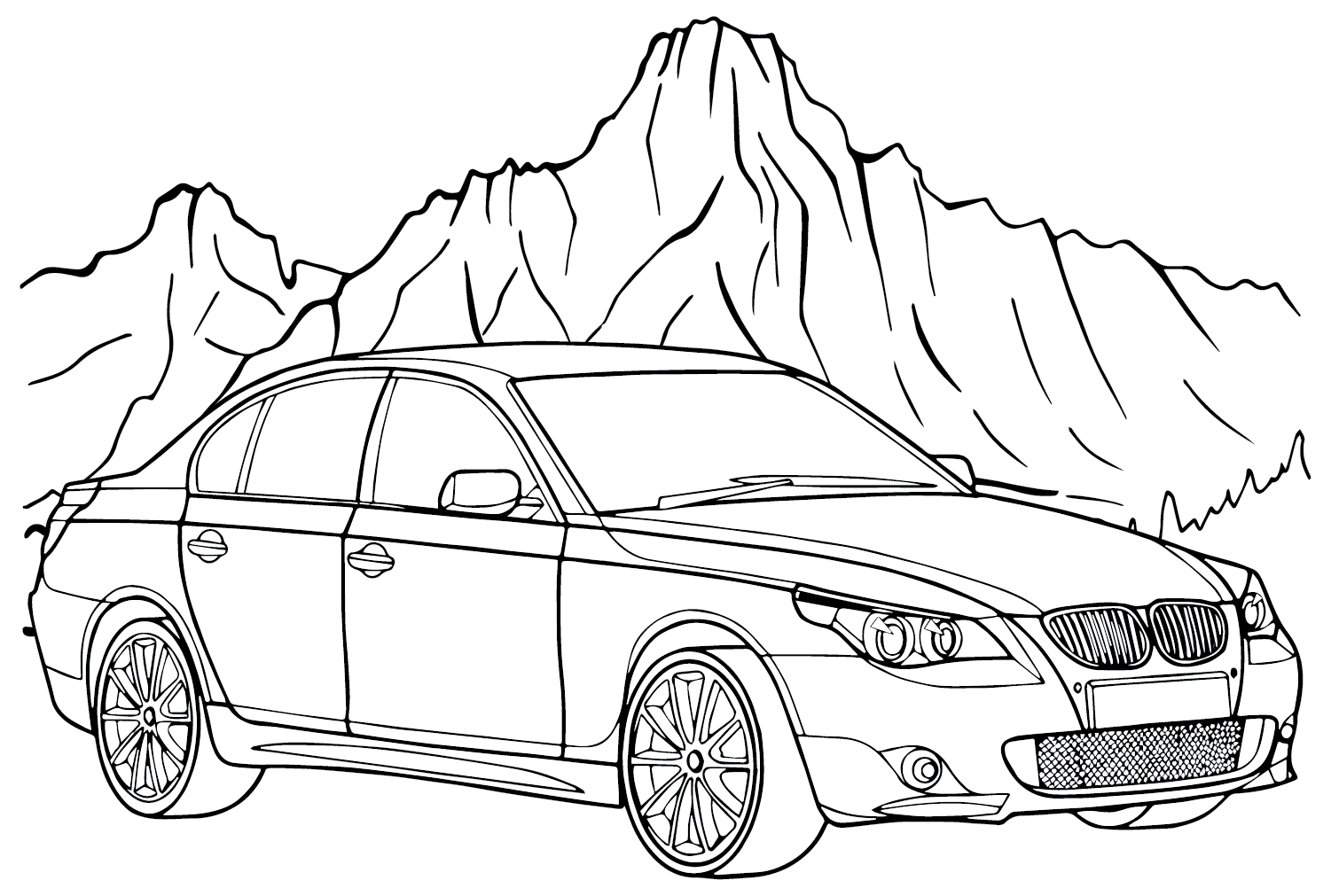 BMW X6 kleurplaat van BMW