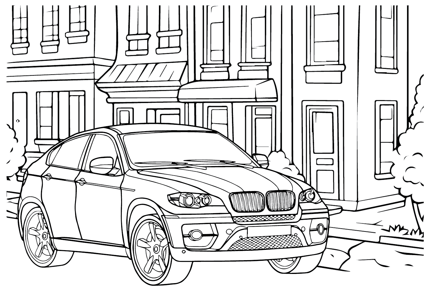 Hoja para colorear BMW X6 de BMW