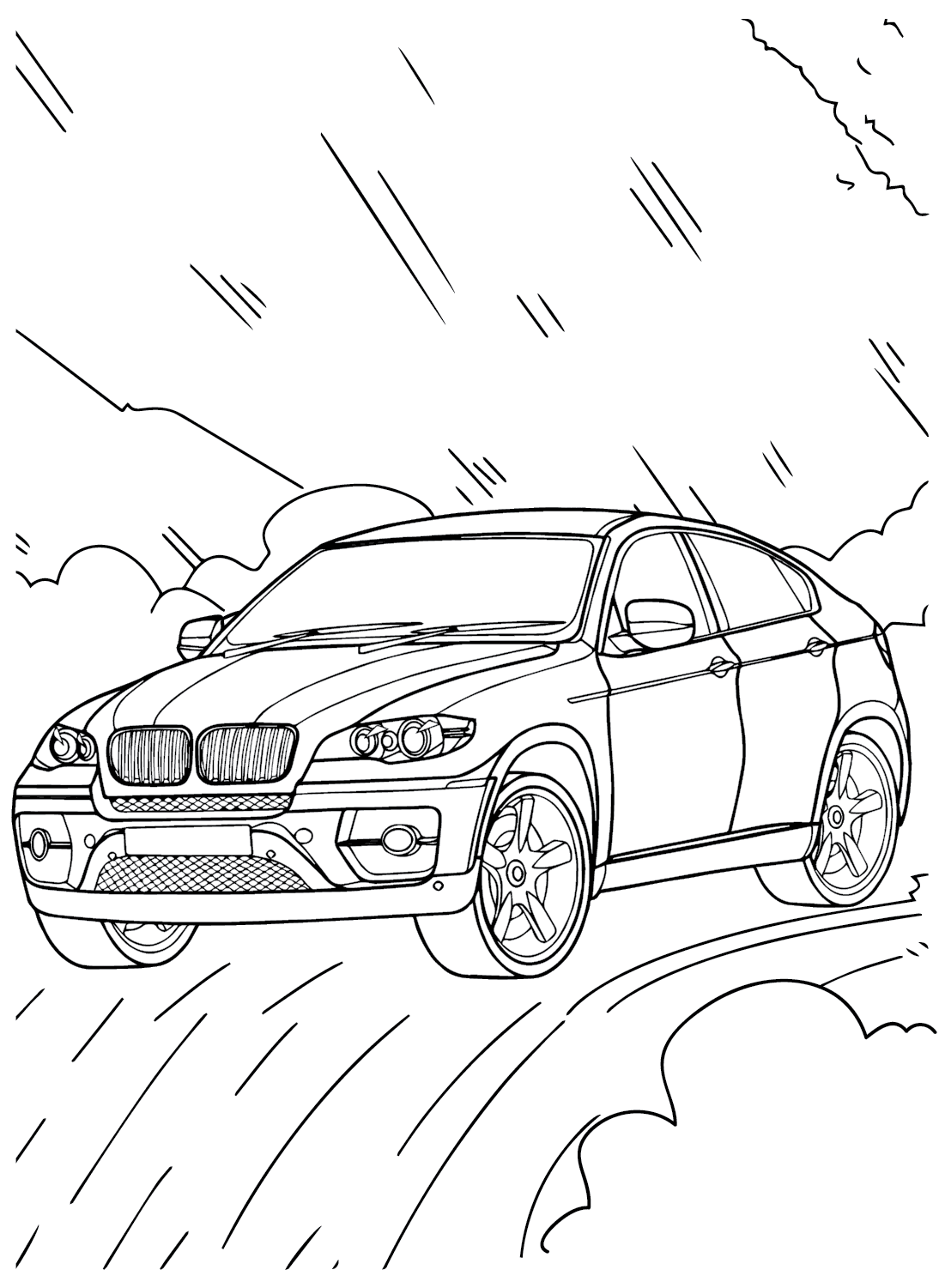 BMW X6 Pictures Coloring Page