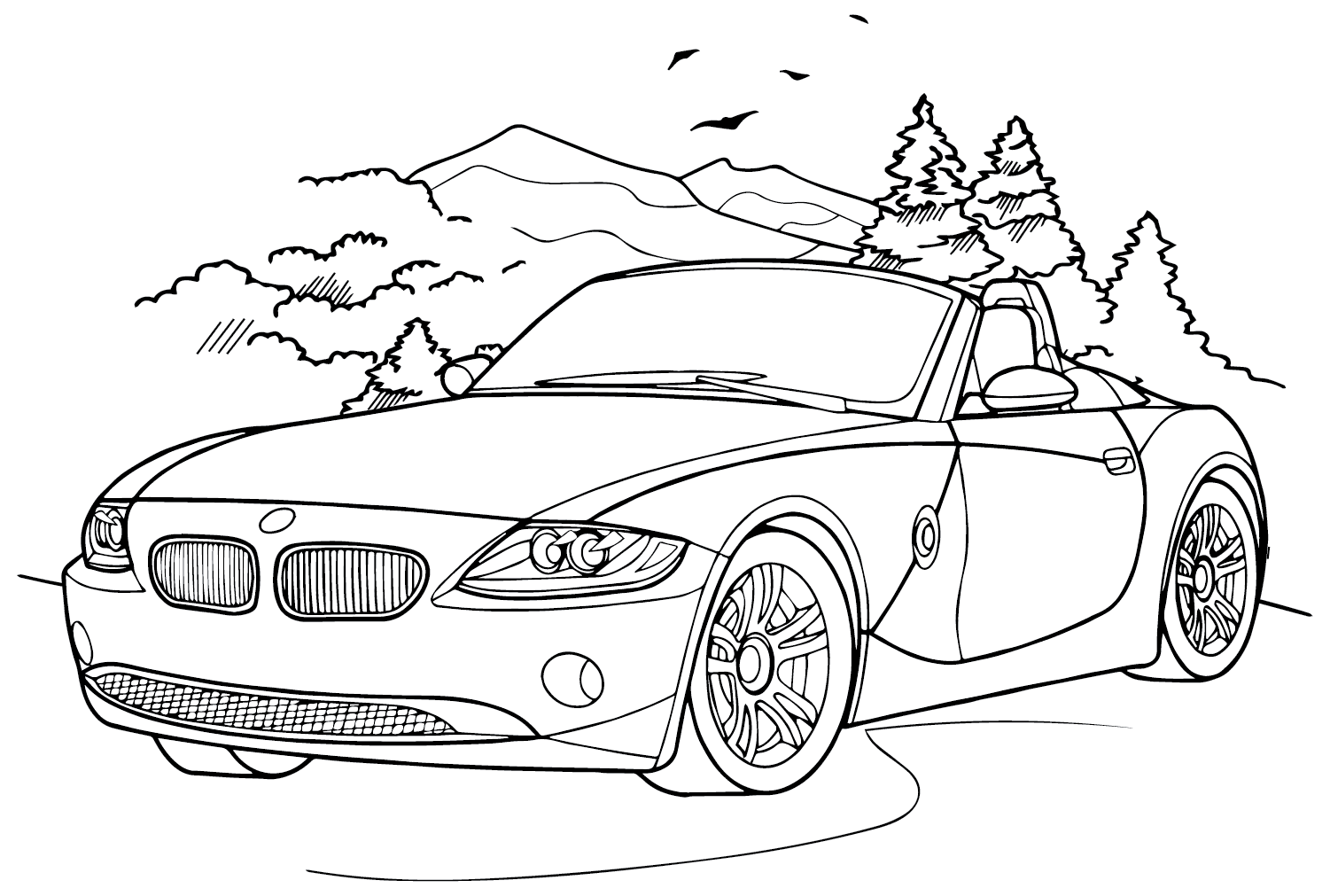 Раскраска Кабриолет BMW Z4 от BMW