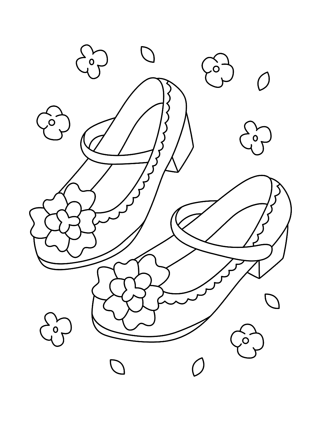 Baby shoes coloring picture