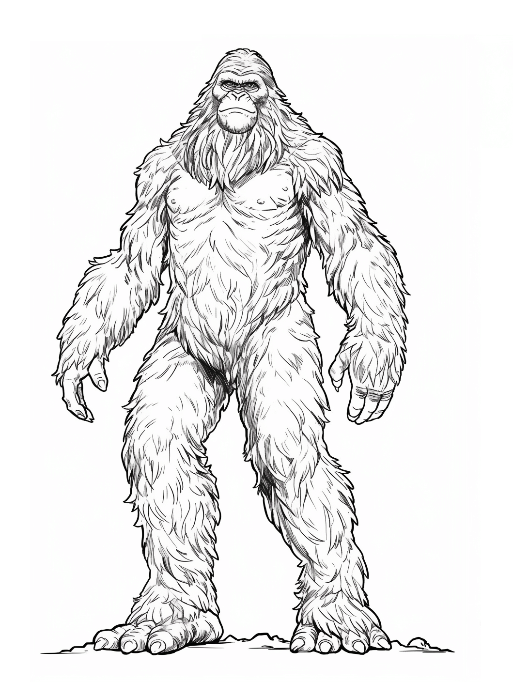 Sasquatch Coloring Page - Bigfoot Coloring Pages - Coloring Pages For ...