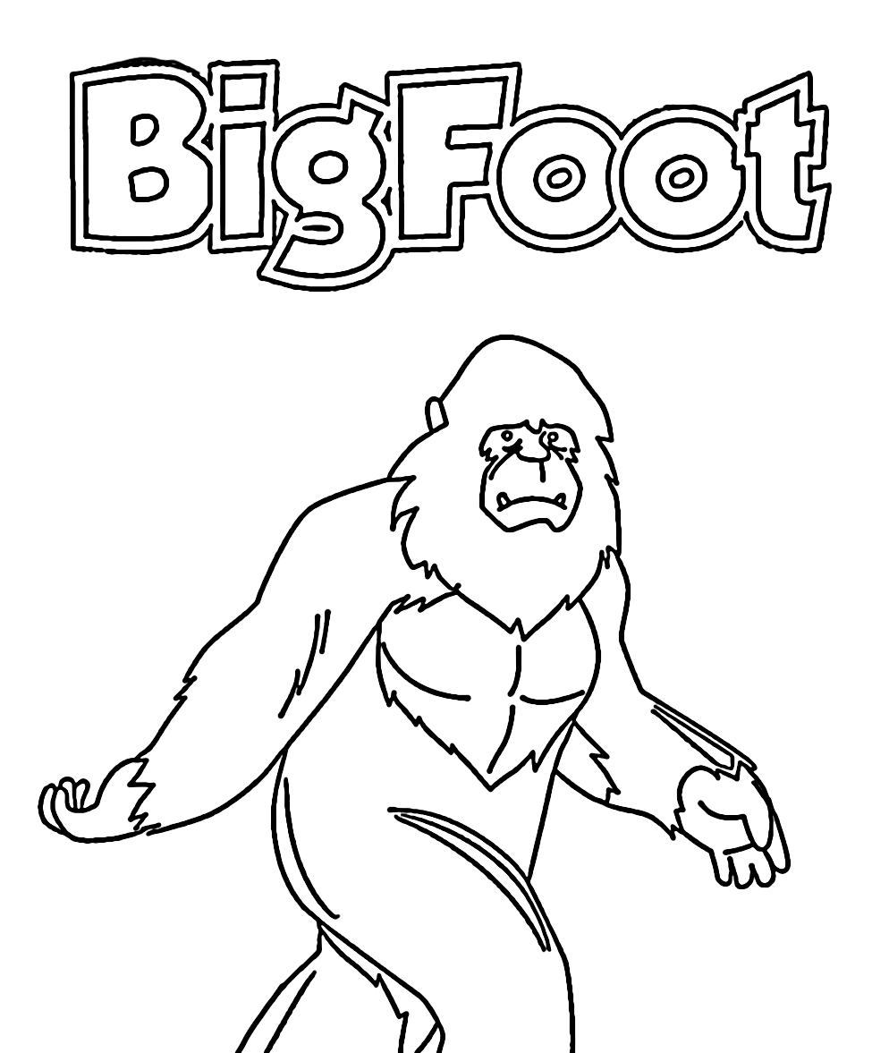 Bigfoot Malvorlagen PDF von Bigfoot