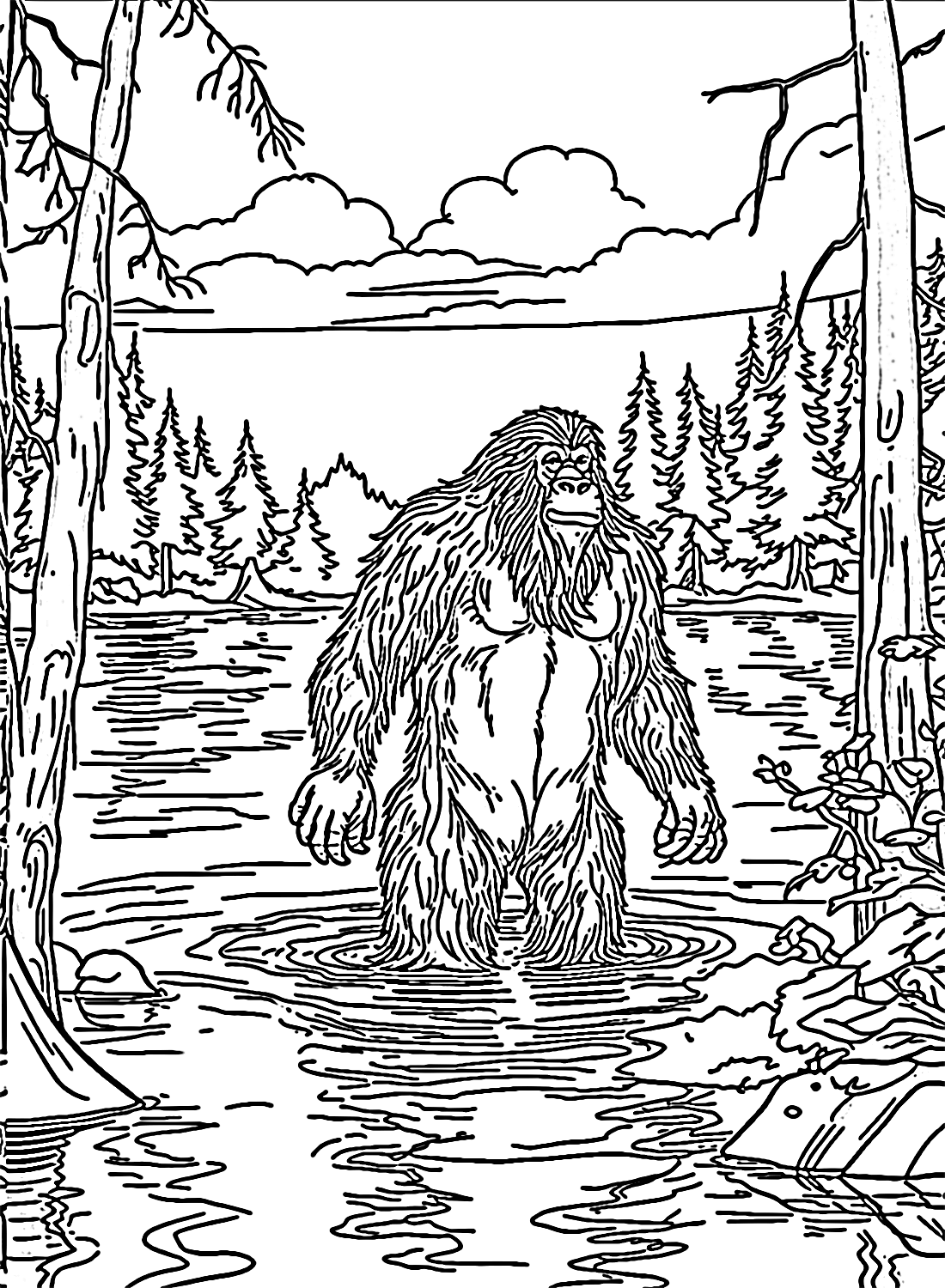 Bigfoot-Malblatt von Bigfoot
