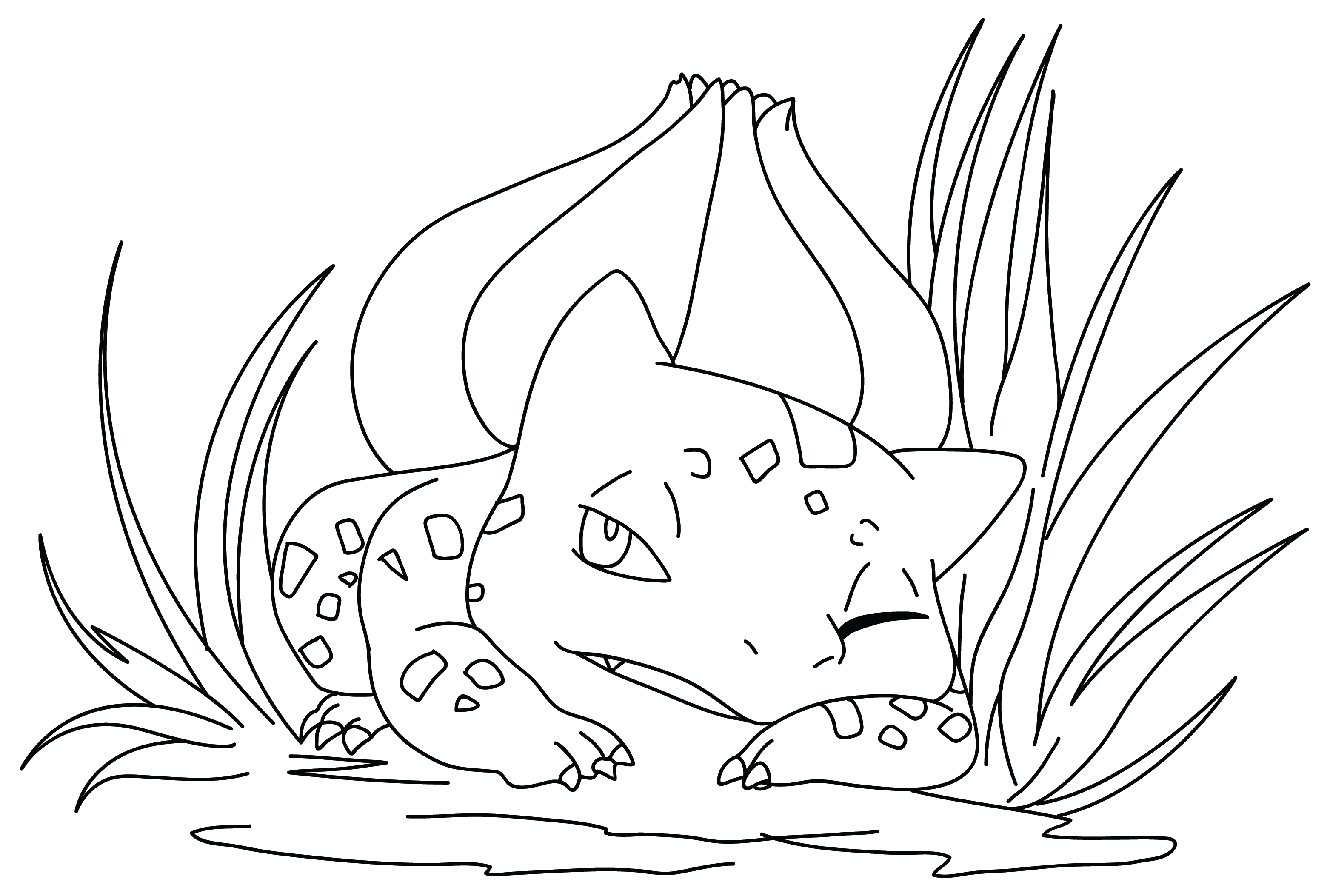 Bulbasaur Coloring Pages to Printable from Bulbasaur