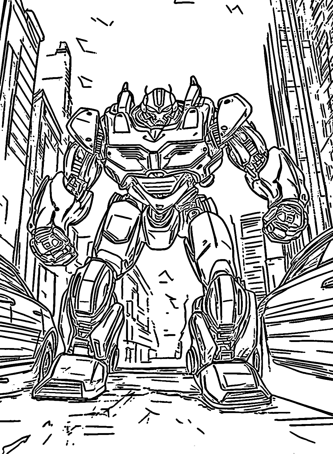 Bumblebee Coloring Page Grátis
