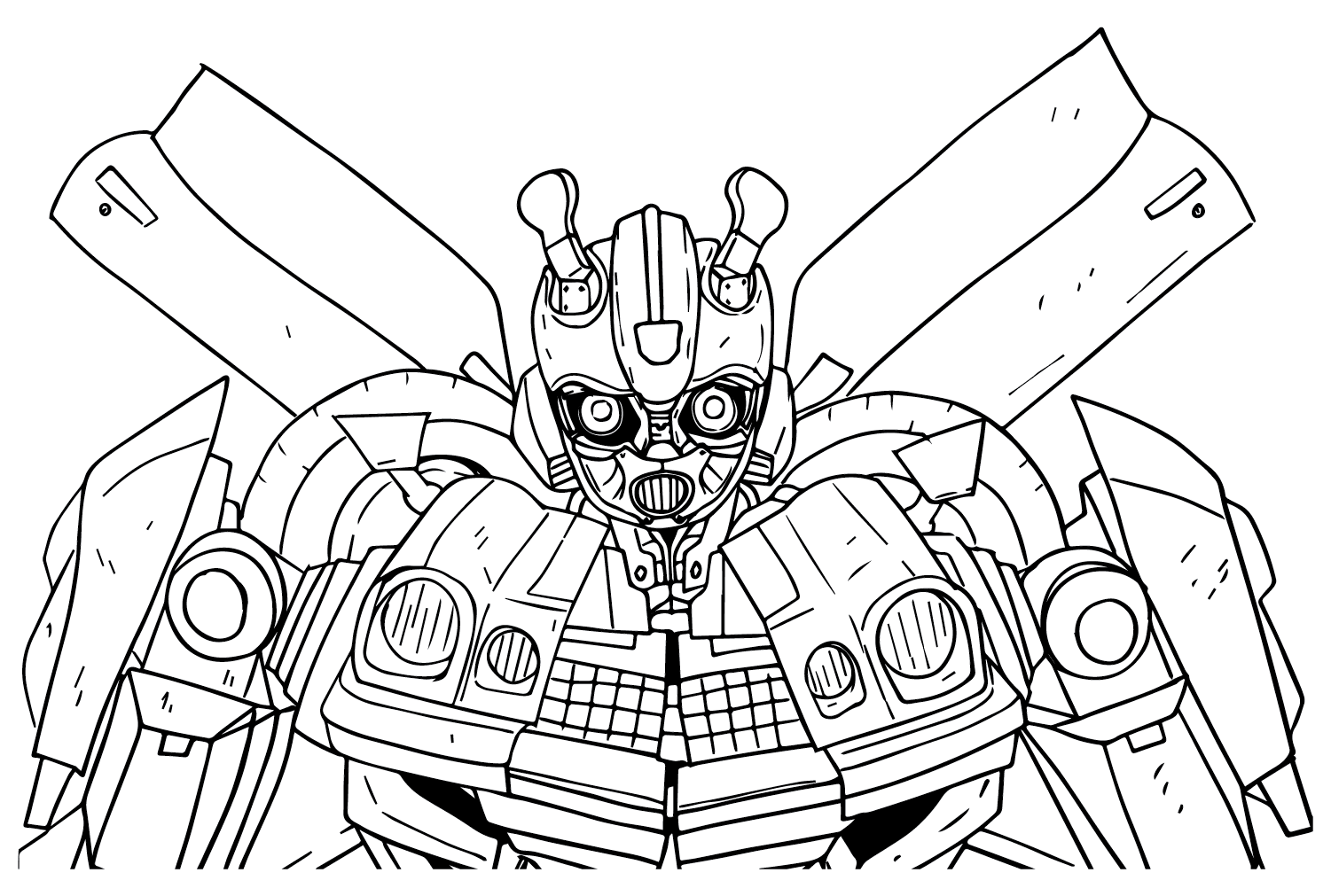 Transformer Bumblebee Coloring Pages