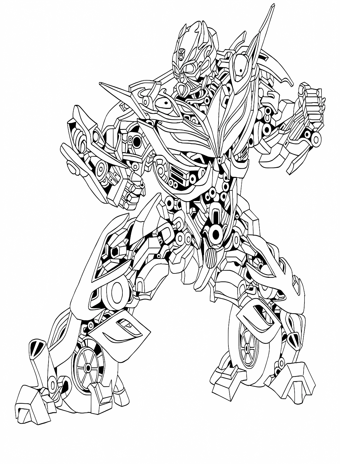 Bumblebee Fighting Coloring Pages
