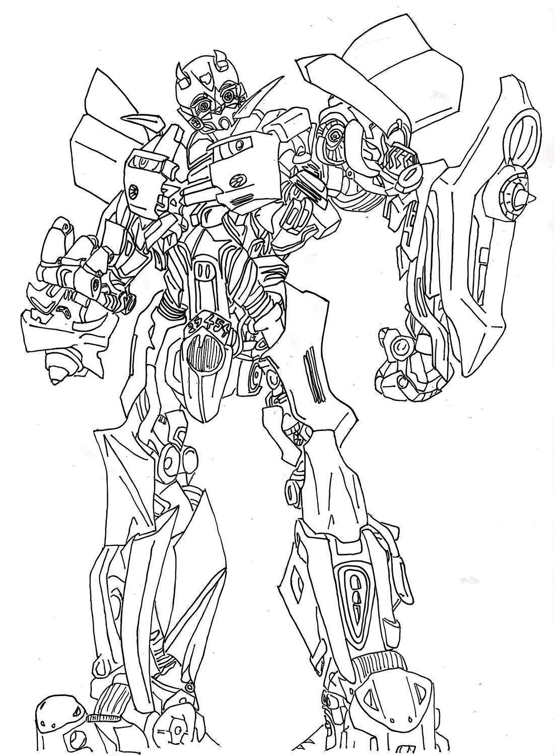 Bumblebee Looks Cool Coloring Pages