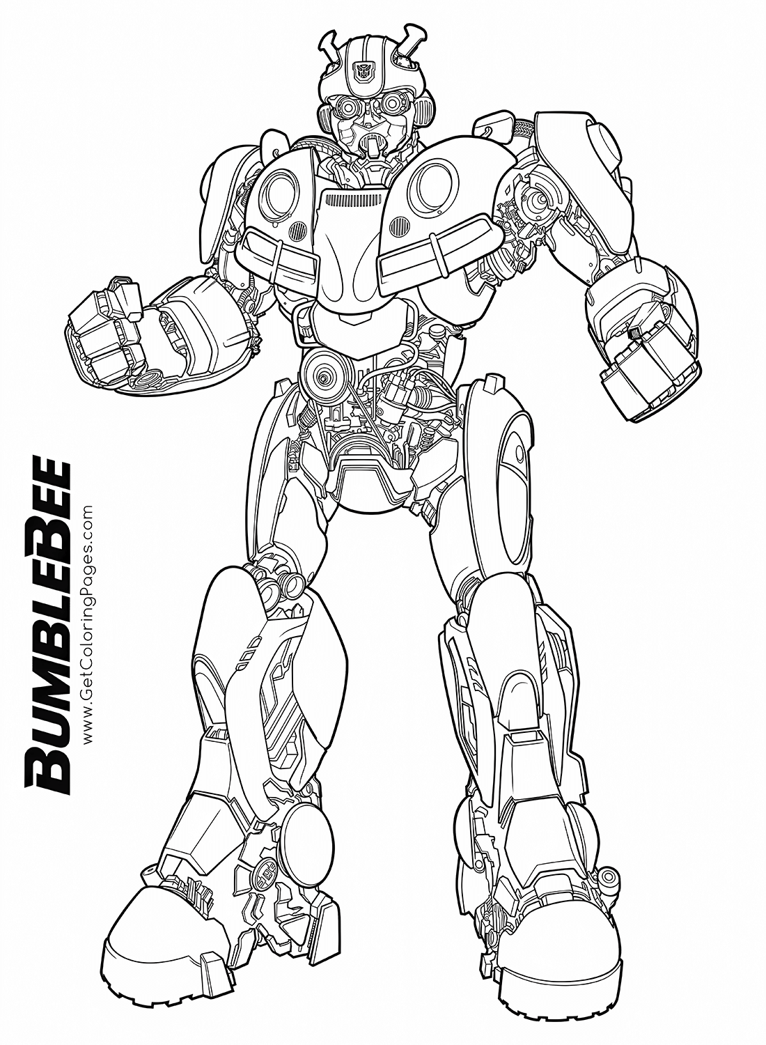 Bumblebee Transformers Sheets Coloring Pages