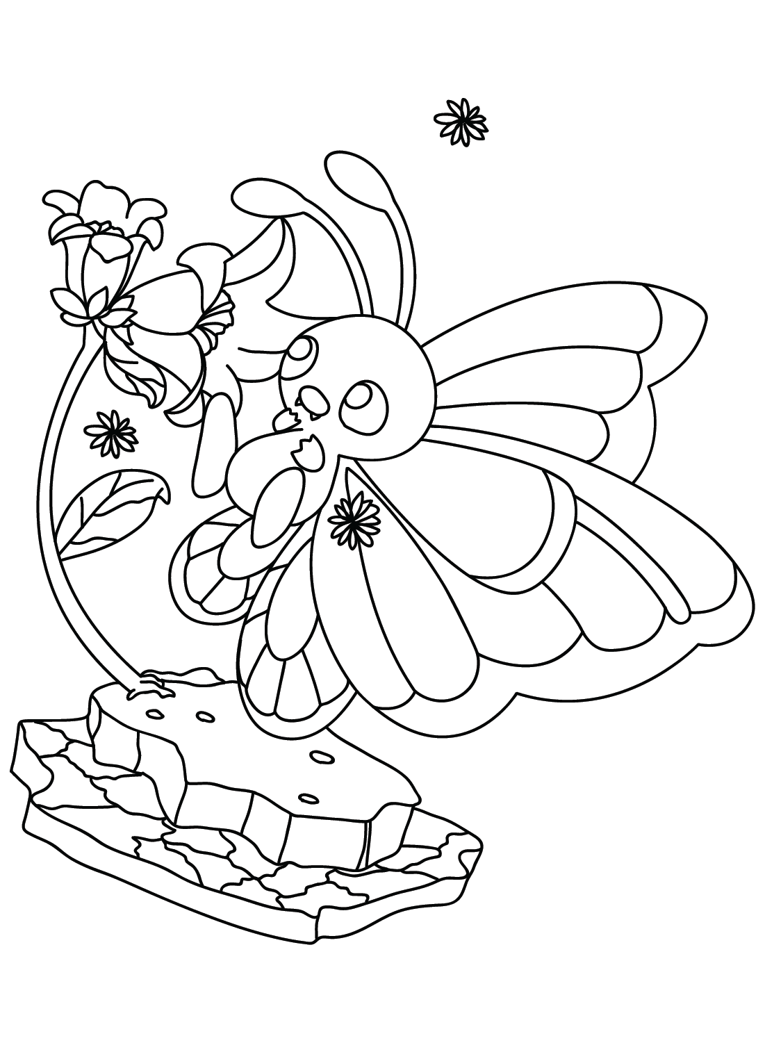 Butterfree Coloring Sheet for Kids from Butterfree