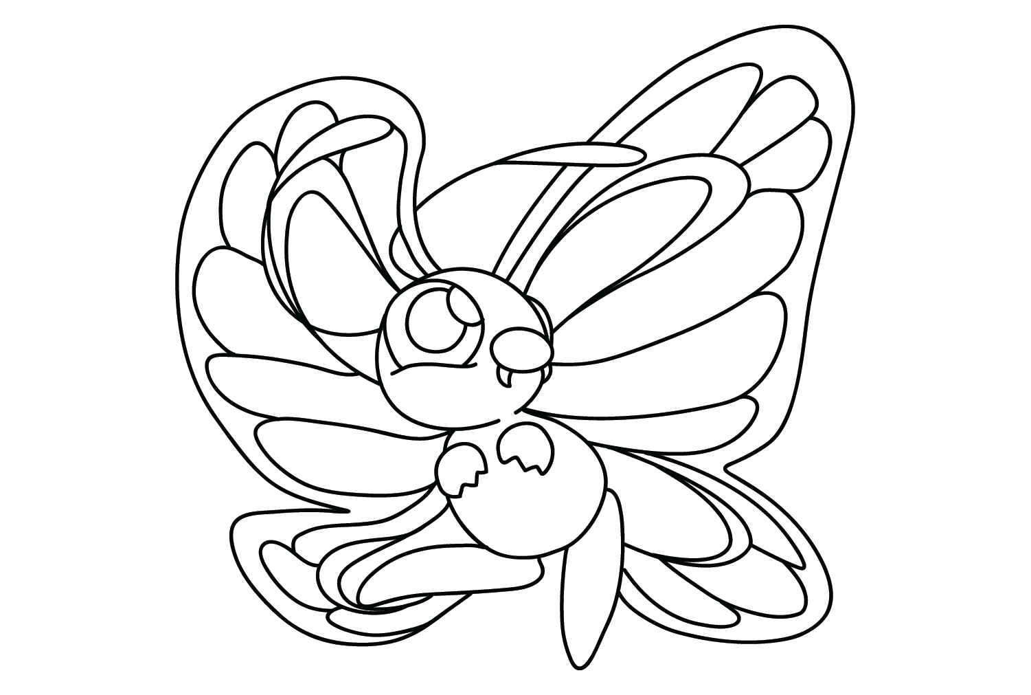 Butterfree Coloring Sheet from Butterfree