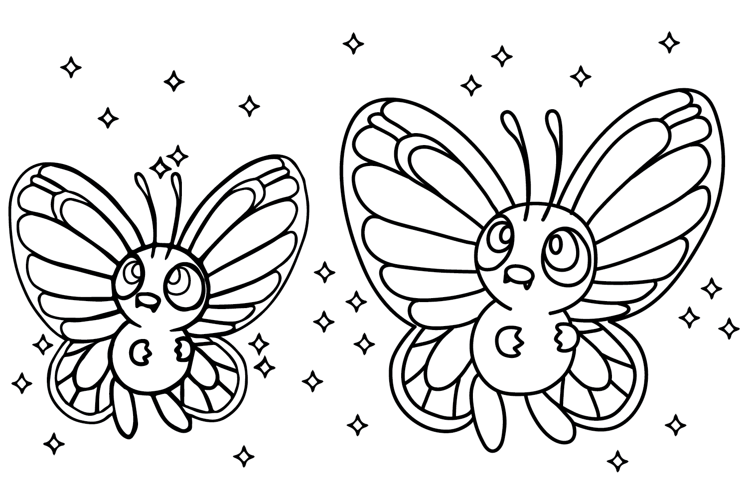 Butterfree Images to Color from Butterfree