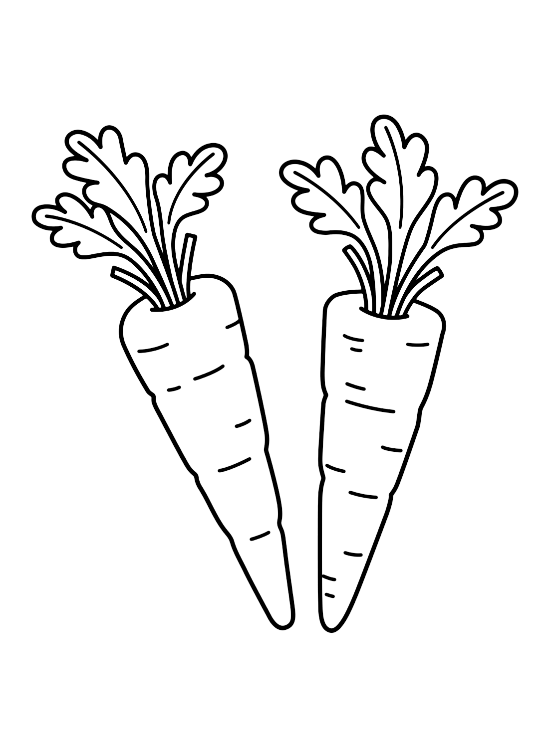 Karotten-Malvorlagen kostenlos von Karotten