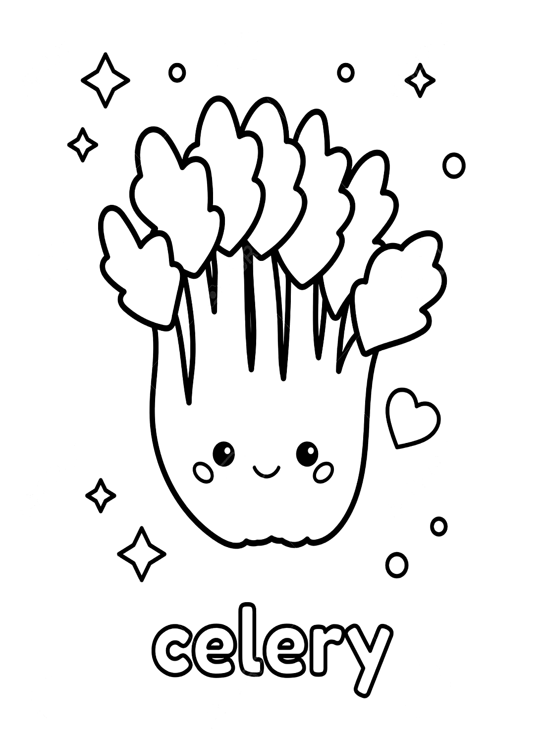 Celery Coloring Page from Celery