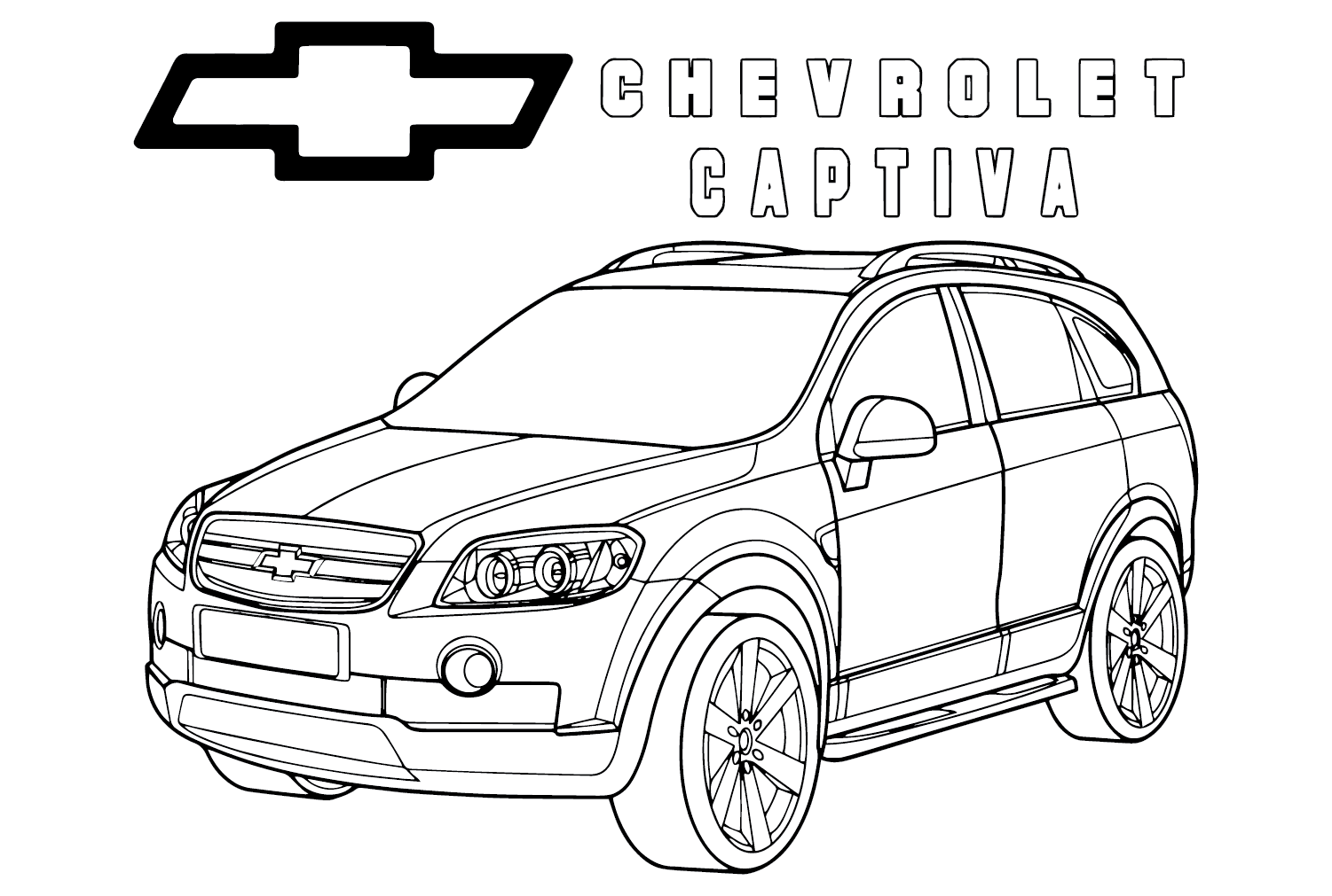Página para colorir do Chevrolet Captiva da Chevrolet