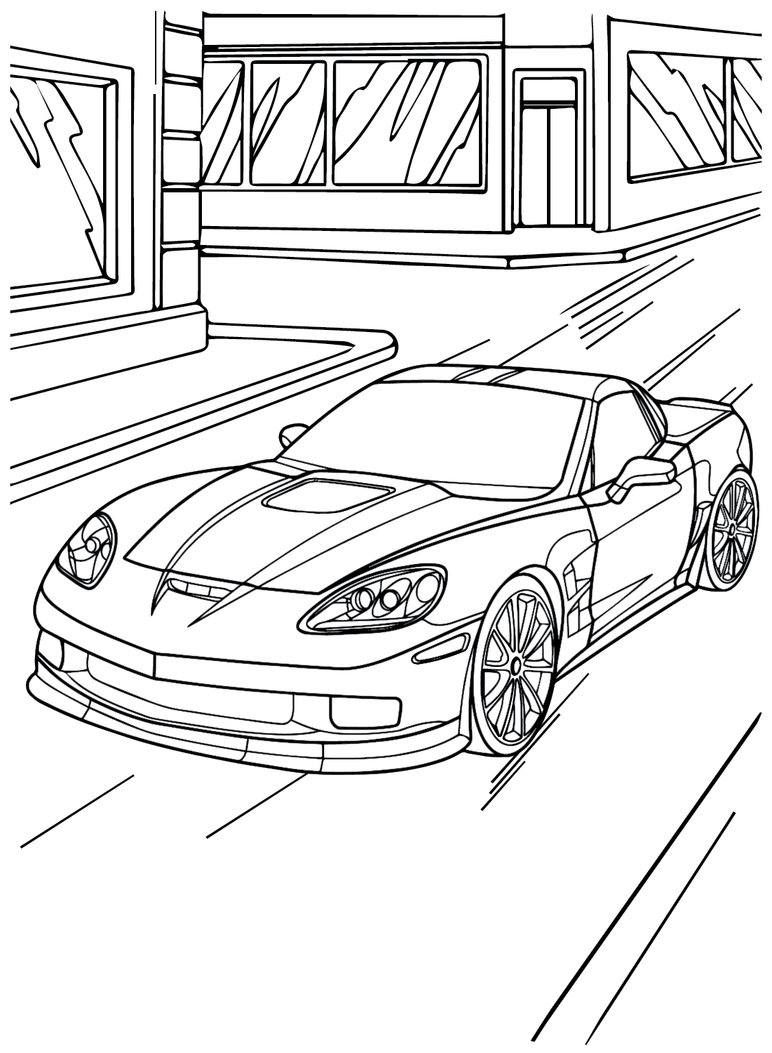 Página para colorir do Chevrolet Corvette da Chevrolet