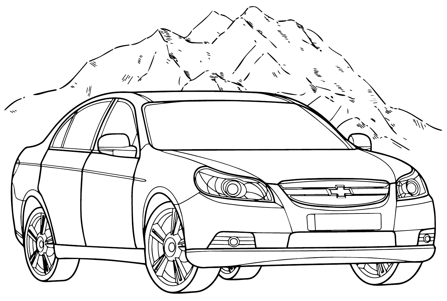 Página para colorir Chevrolet Epica da Chevrolet