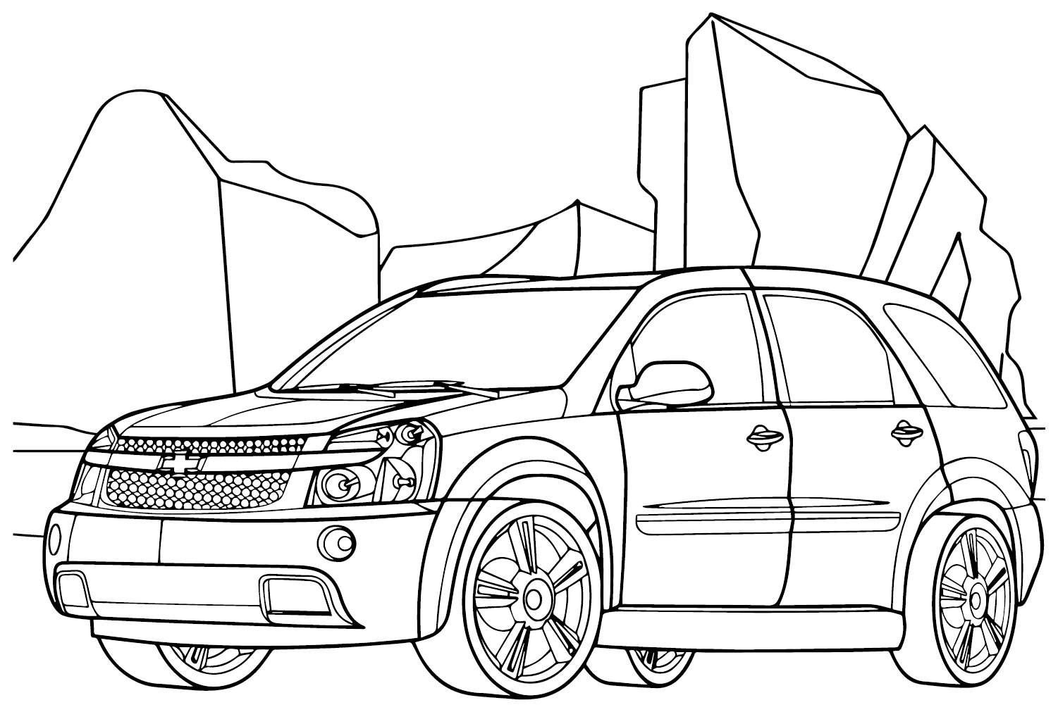 Página para colorir do Chevrolet Equinox Sport da Chevrolet
