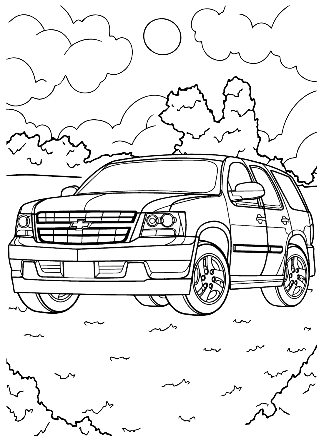 Página para colorir Chevrolet Tahoe da Chevrolet