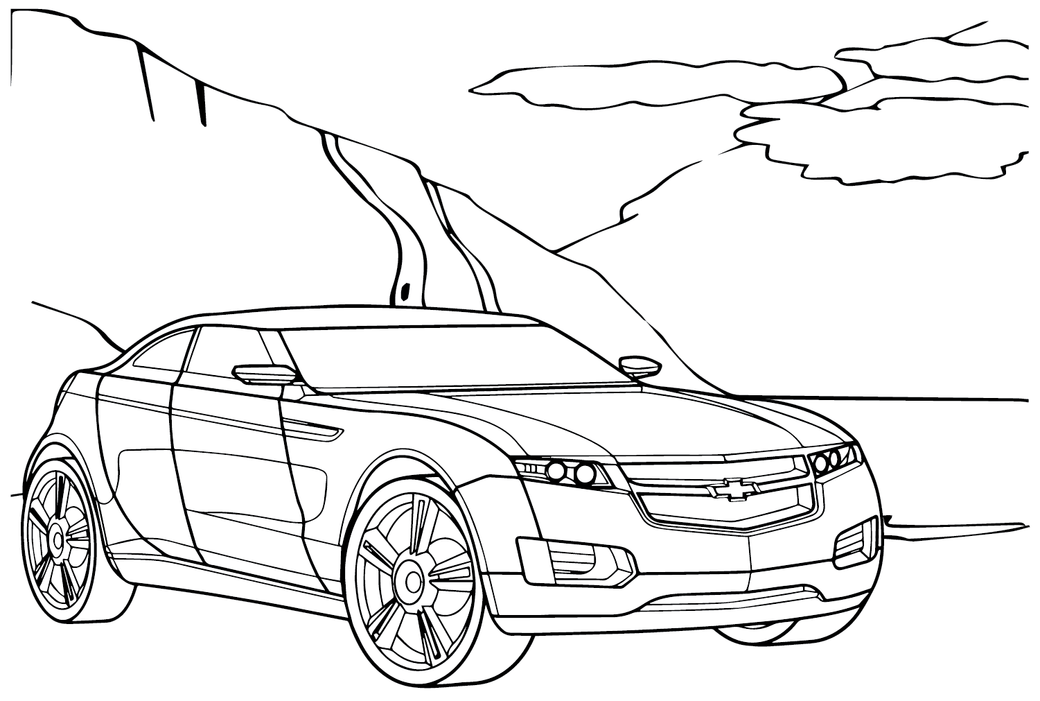 Chevrolet Volt kleurplaat van Chevrolet