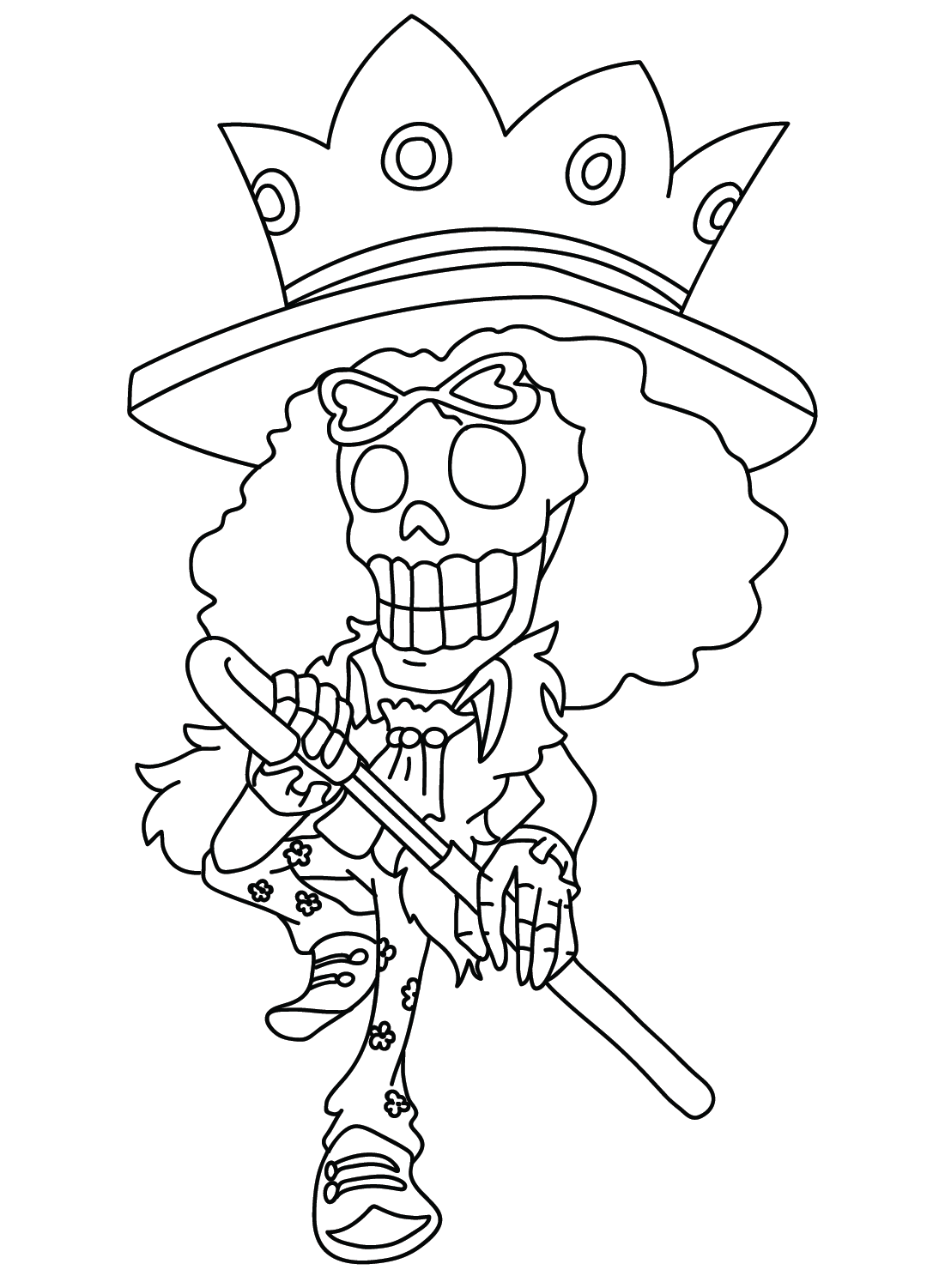 Chibi Brook Coloring Page from Brook