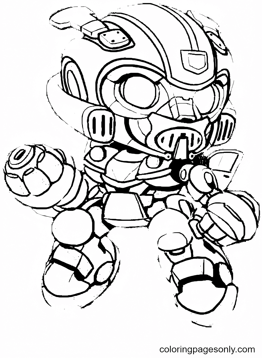 Chibi Cute Bumblebee Coloring Pages