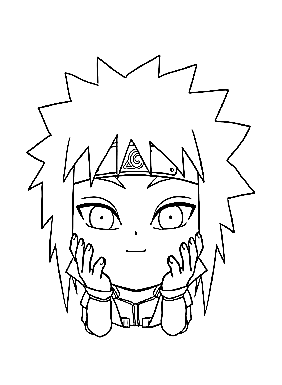 Página colorida de Chibi Minato Namikaze - páginas para colorir gratuitas  para impressão