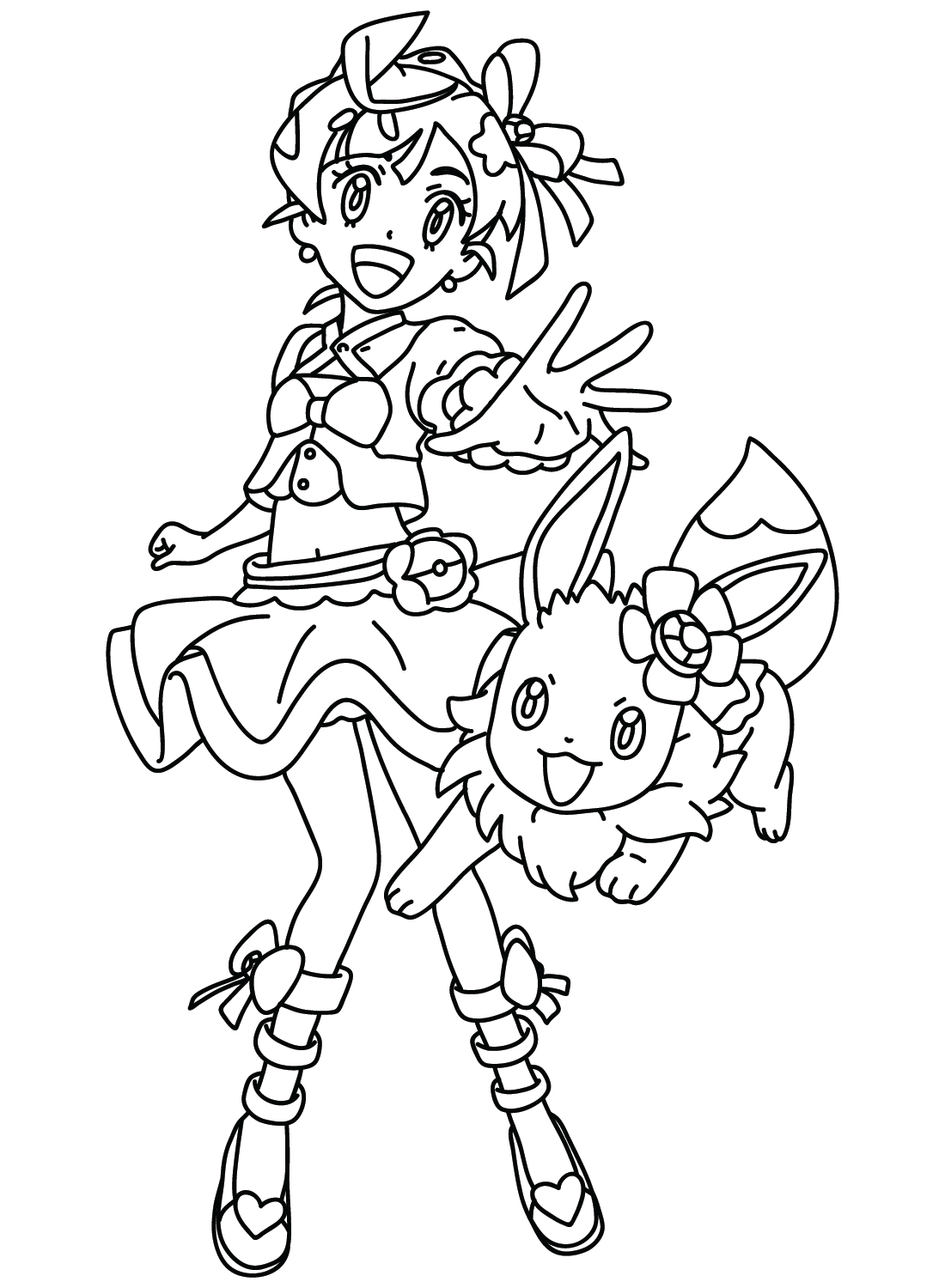 Chloe Cerise, Eevee Pokemon to Color - Free Printable Coloring Pages