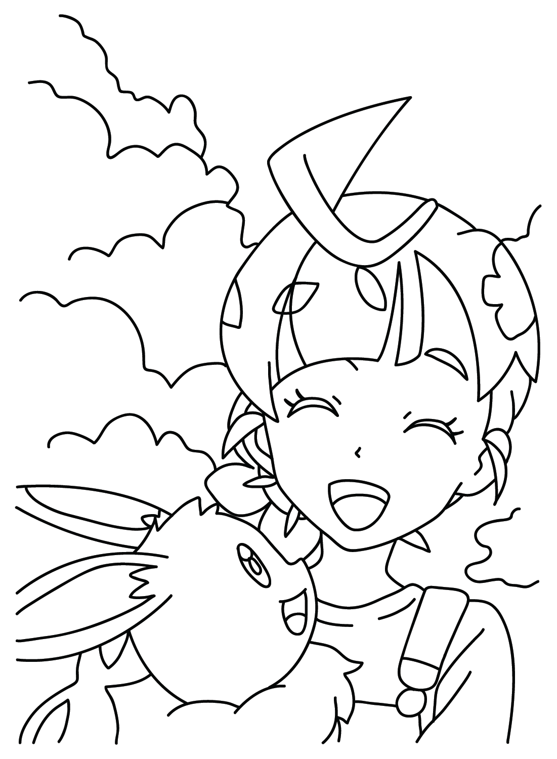Chloe Cerise of Pokemon Coloring Page Images from Eevee