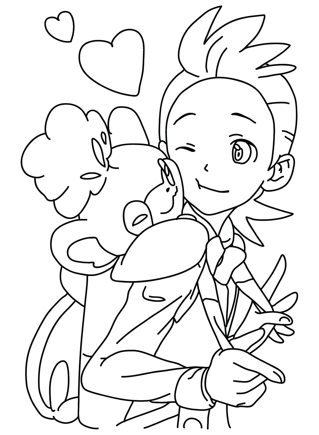 Cilan Pokemon Coloring Pages to Print from Cilan Pokemon