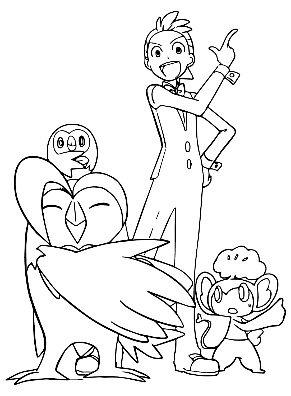 Cilan and Pokemon to Color from Cilan Pokemon