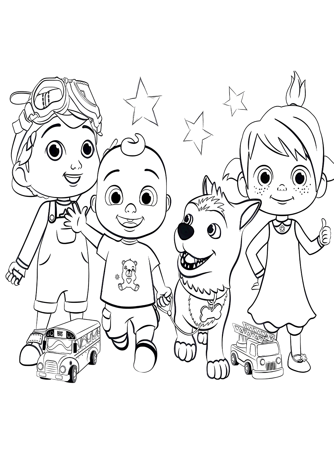 Cocomelon Colouring Pages Free