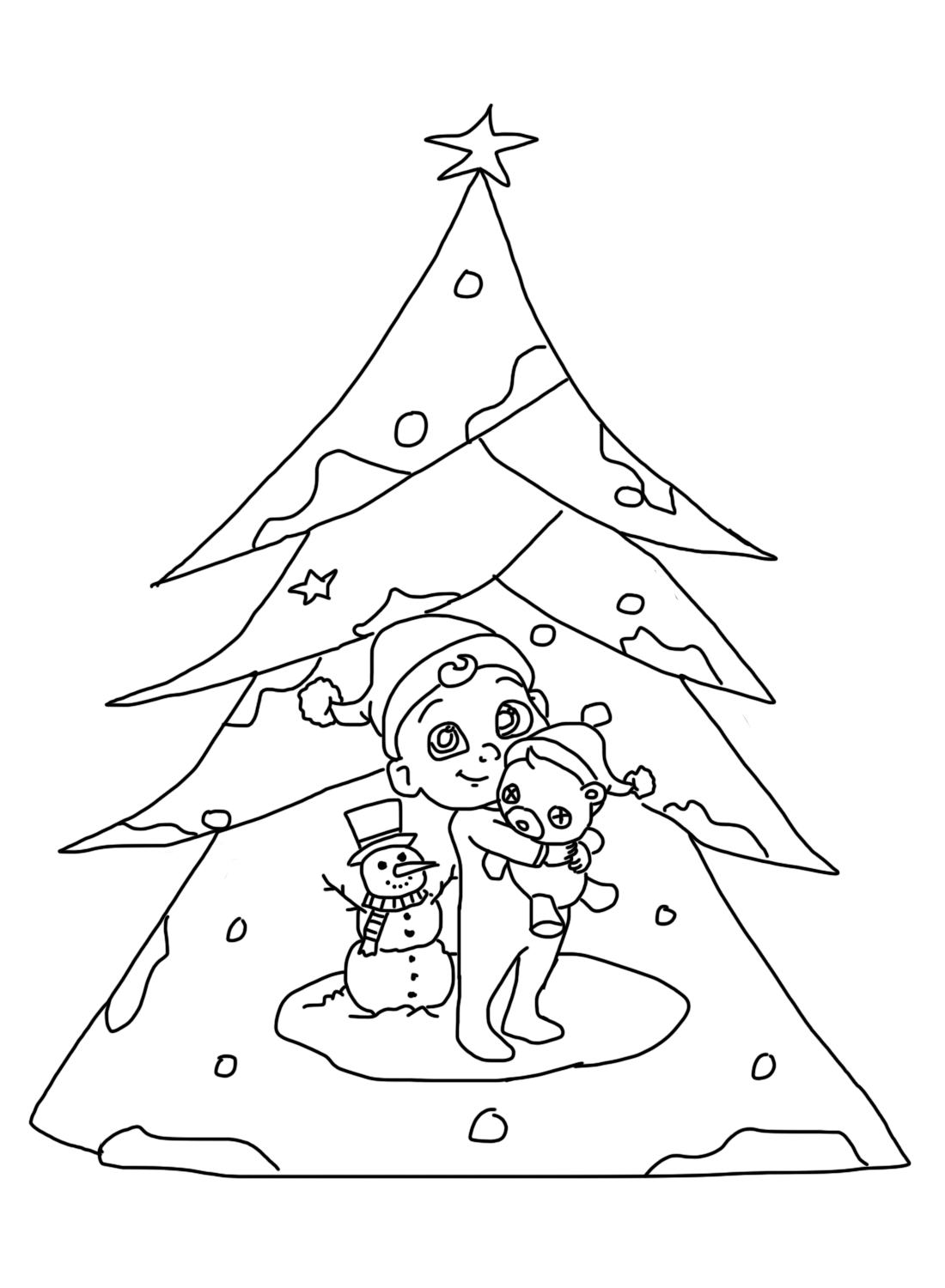 Cocomelon Coloring Pages Christmas