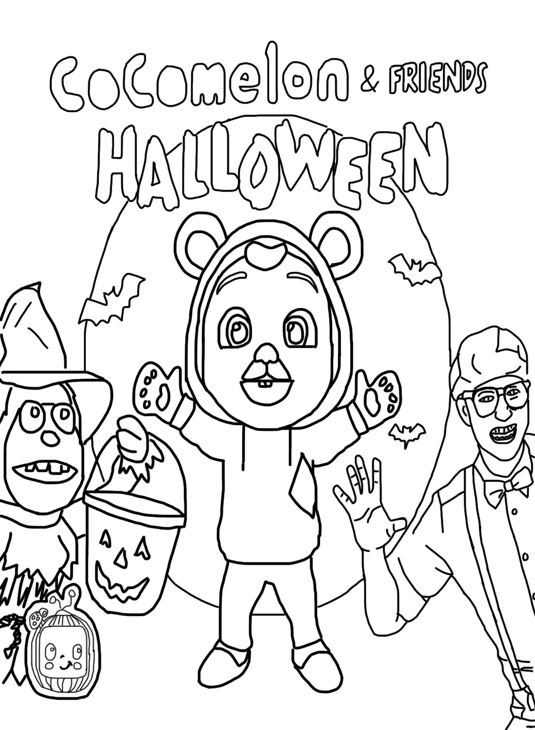 Dibujos para colorear de Halloween de Cocomelon de Cocomelon