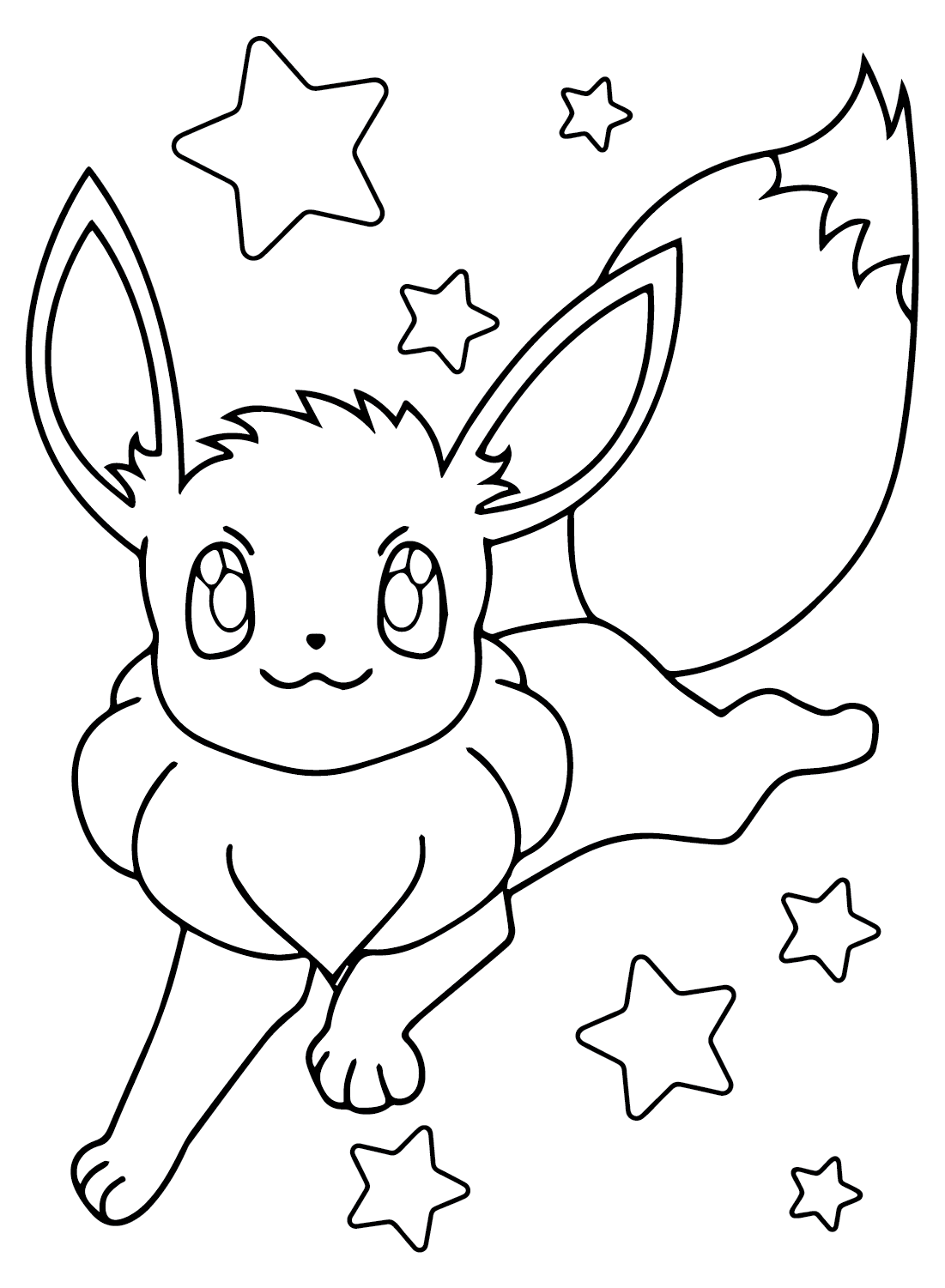 Página para colorir Eevee Pokémon - páginas para colorir gratuitas para  impressão