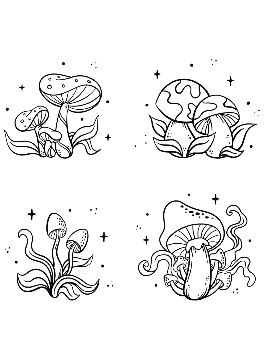 Color and print Fun Mushroom