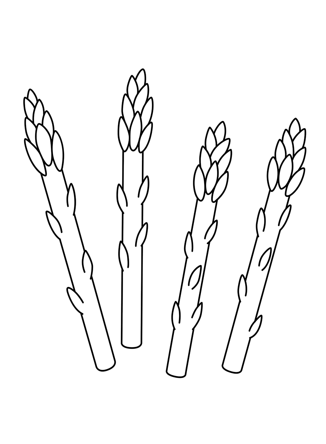 Coloring Page Asparagus