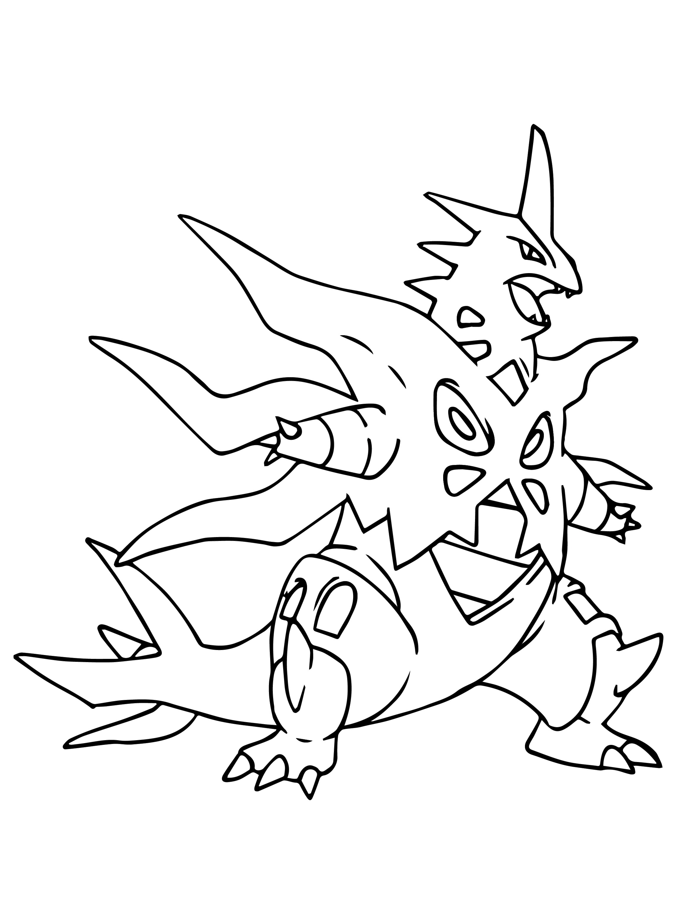 Desenho para colorir Bangiras Mega Pokémon de Mega Pokémon