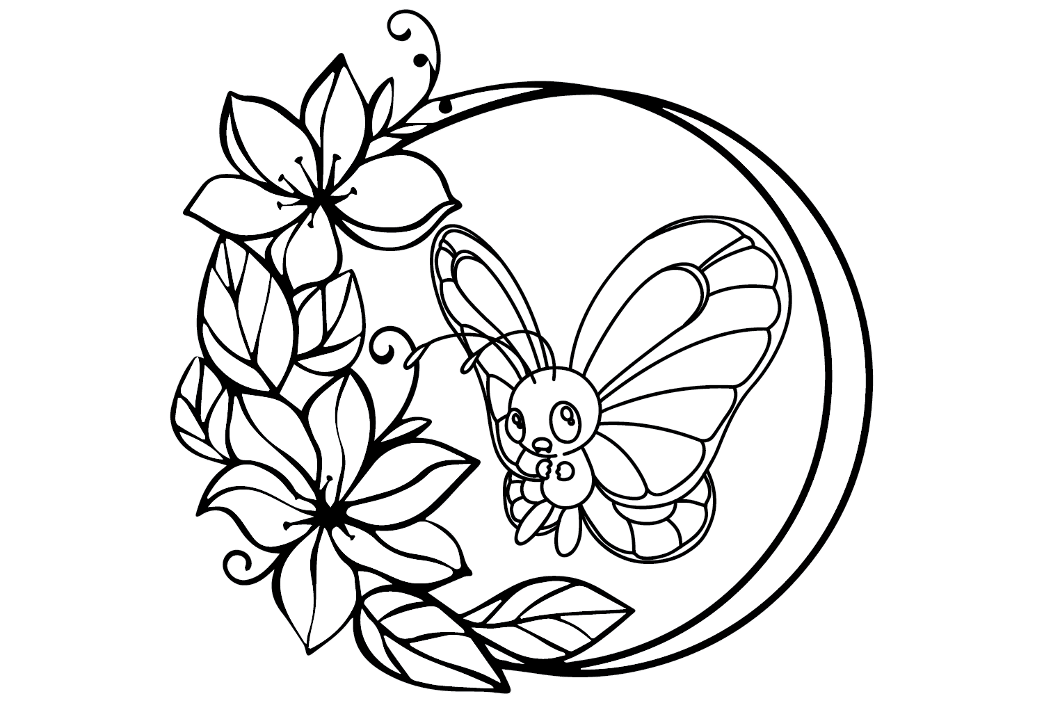 Coloring Page Butterfree from Butterfree