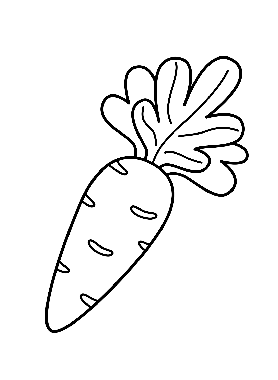 Dibujo para colorear Zanahoria gratis de Zanahoria