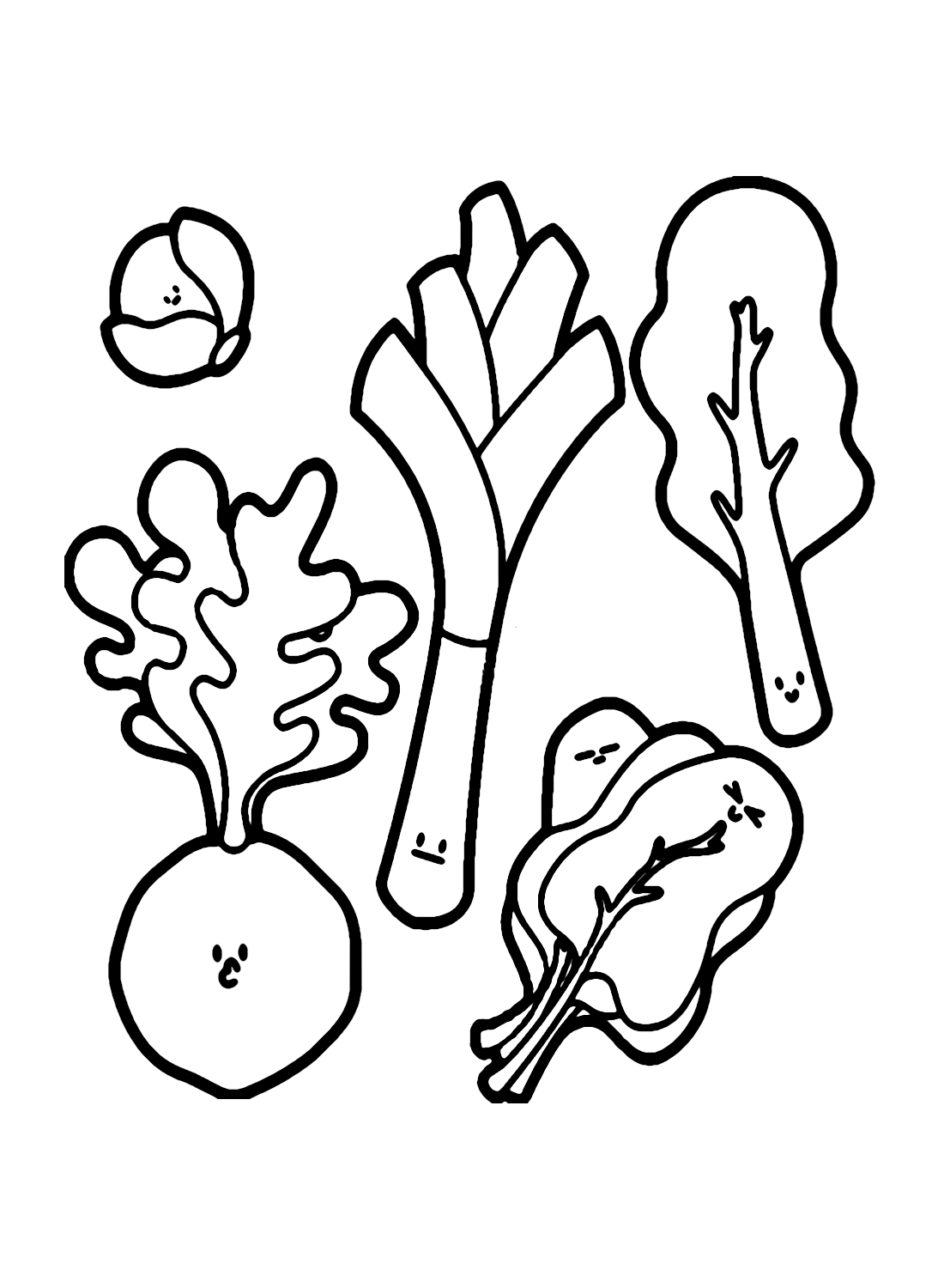 Coloring Page Leek from Leek