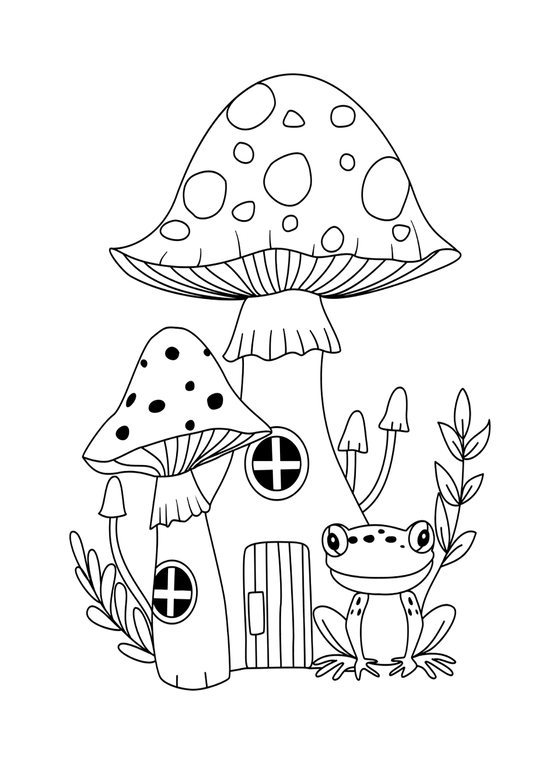 Coloring Page Mushroom