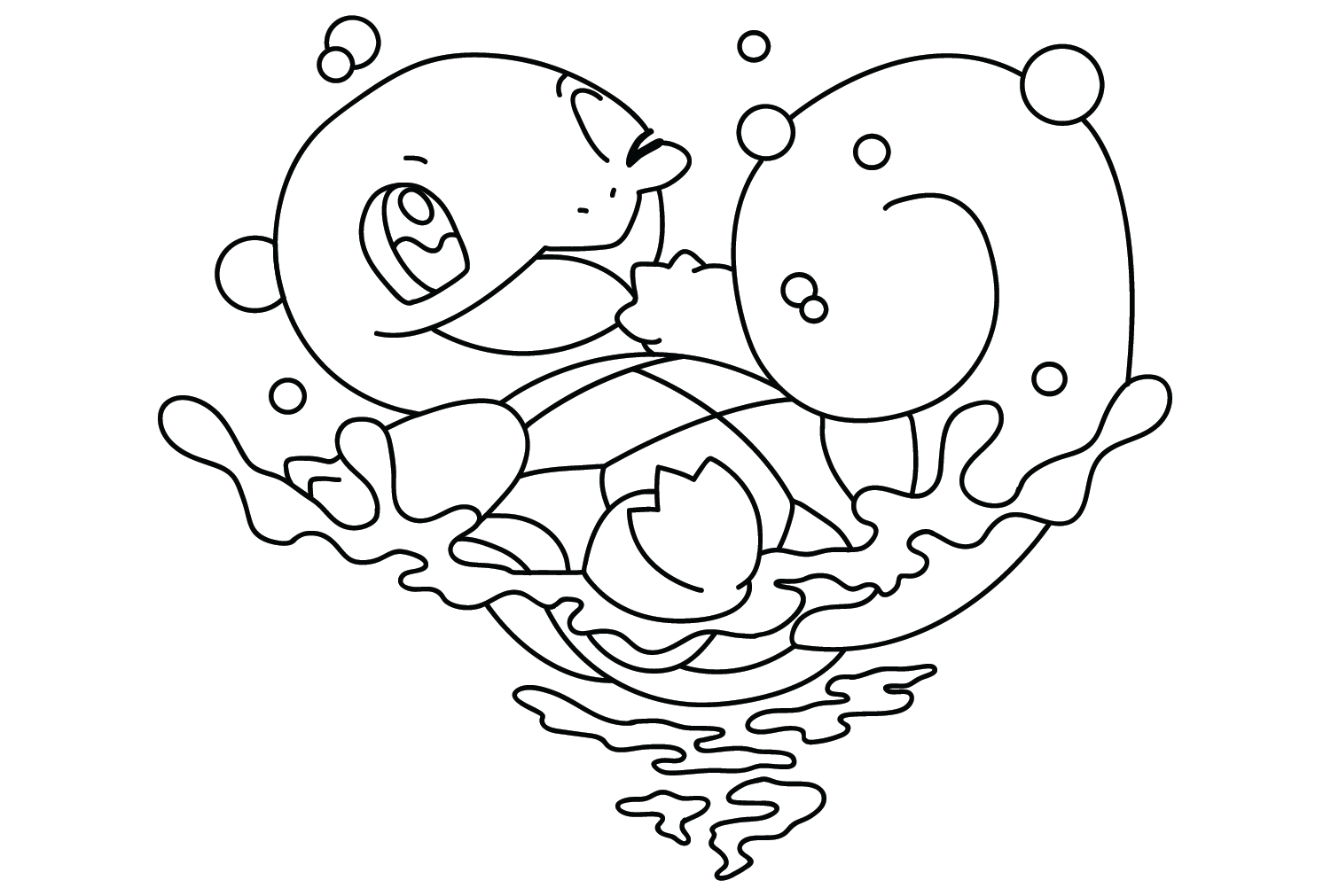 Coloring Page Pokemon Squirtle from Squirtle